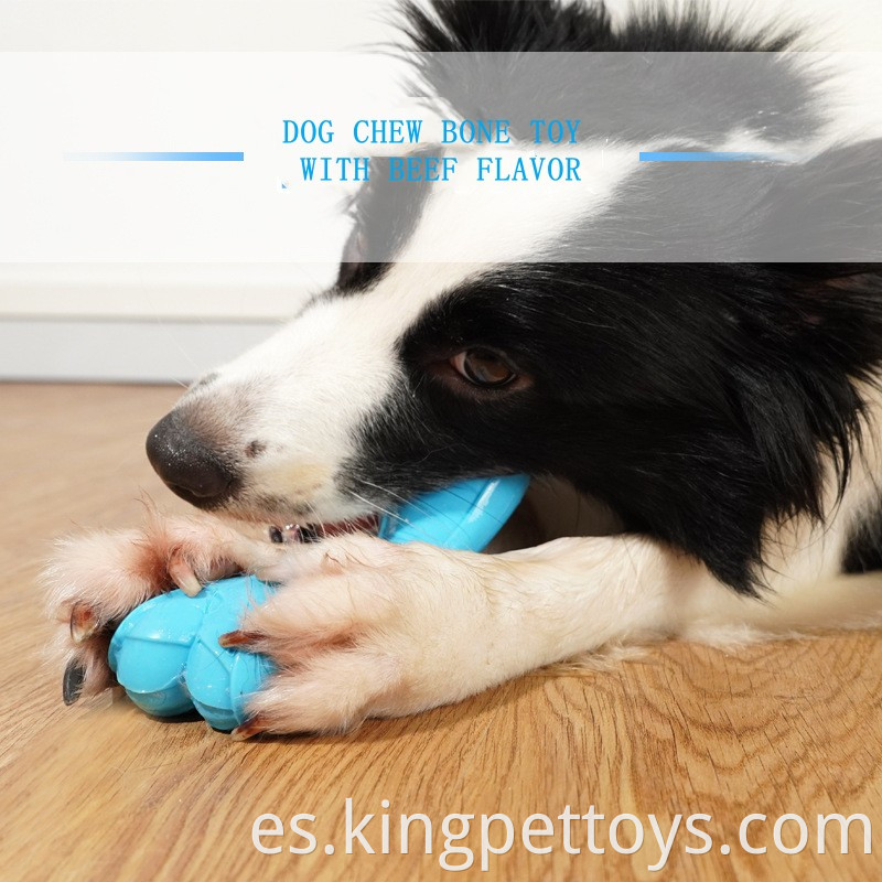 Rubber Pet Toy Bone with Beef Flavor